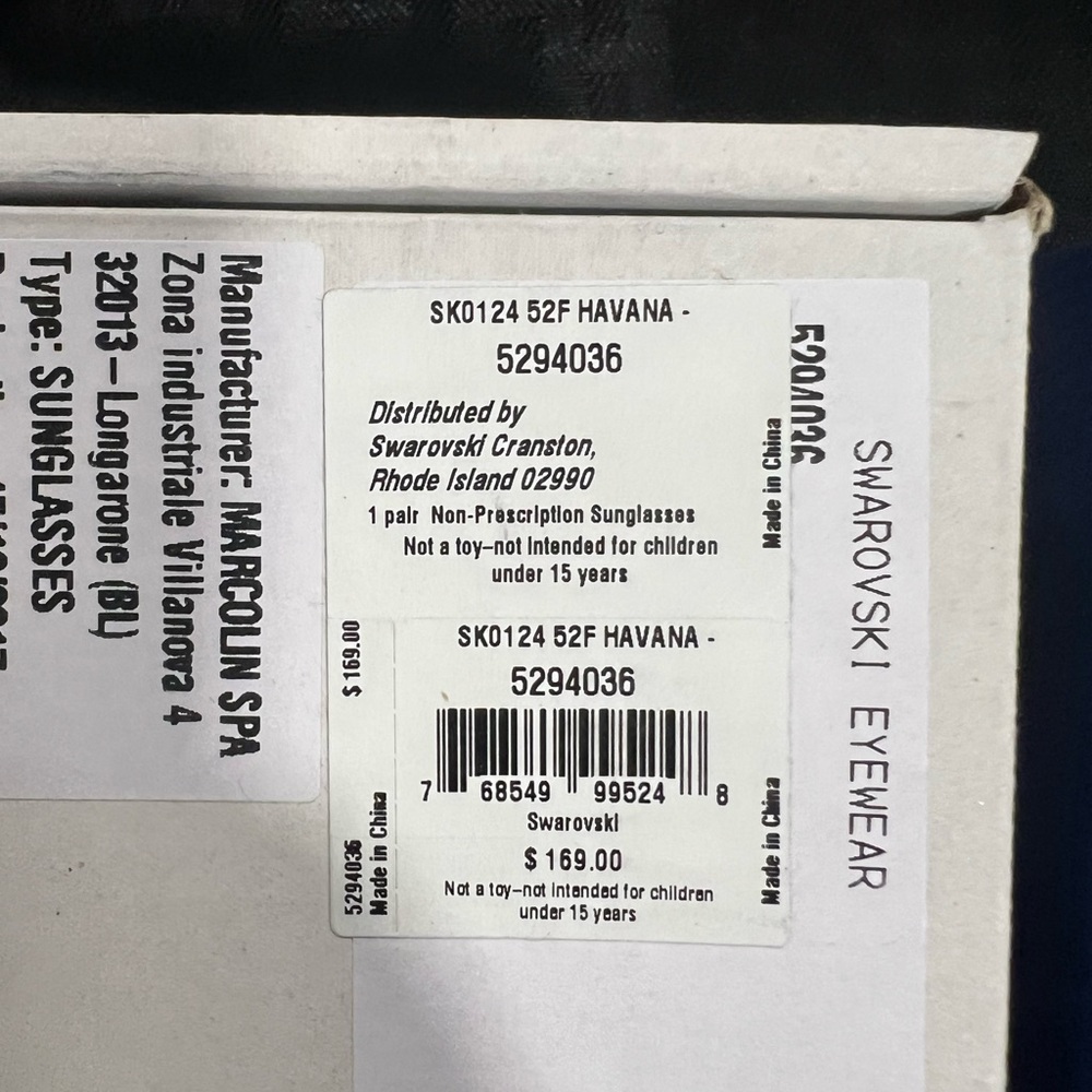 Swarovski Brown Rectangular Sunglasses Elegant De… - image 3